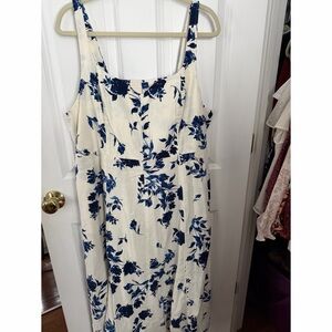 Old Navy Blue Floral Midi Dress
